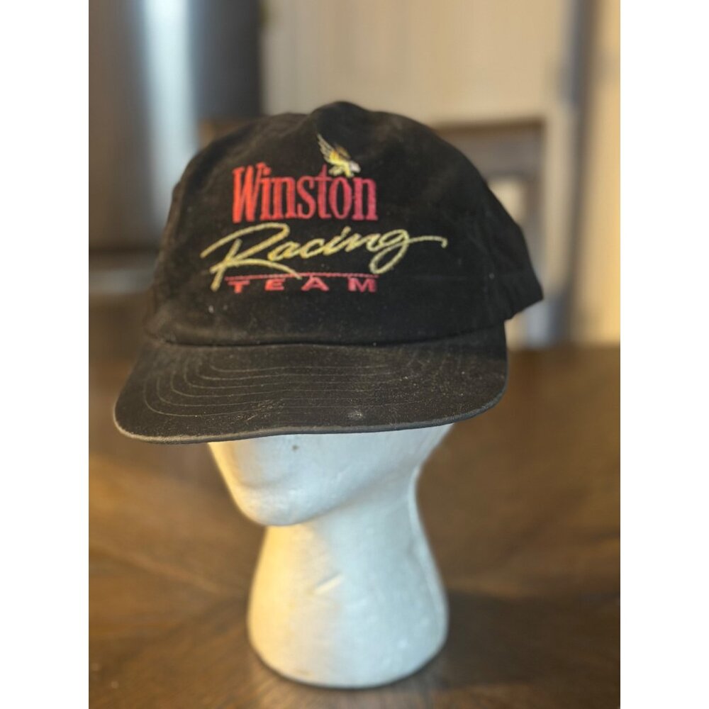 Winston Racing Team‎ Black Adjustable Snapback Hat vintage
